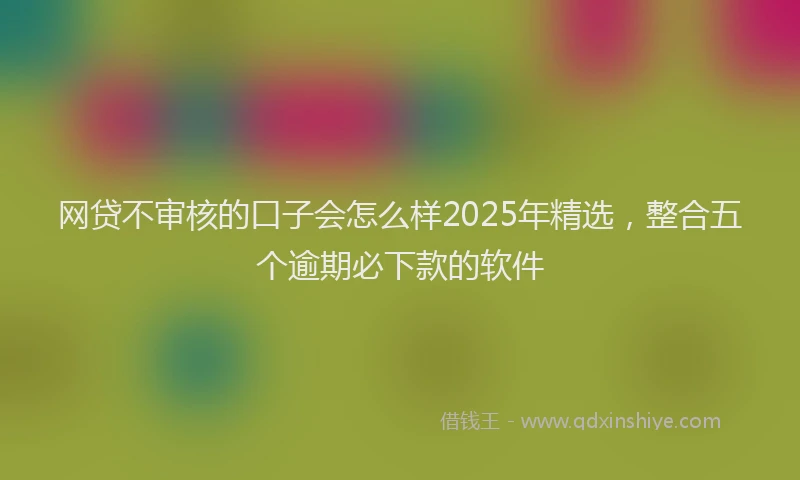 网贷不审核的口子会怎么样2025年精选，整合五个逾期必下款的软件