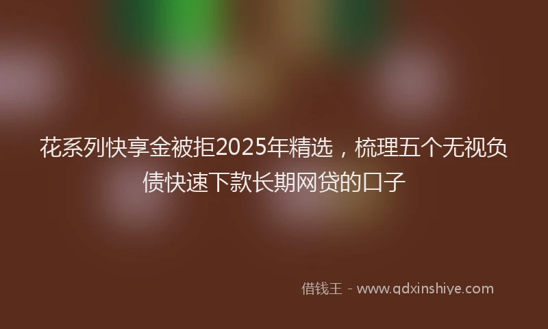 花系列快享金被拒2025年精选，梳理五个无视负债快速下款长期网贷的口子