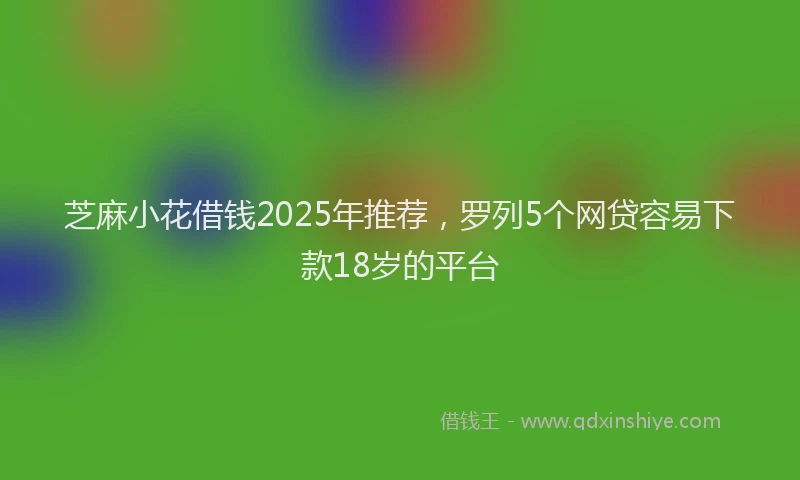 芝麻小花借钱2025年推荐，罗列5个网贷容易下款18岁的平台