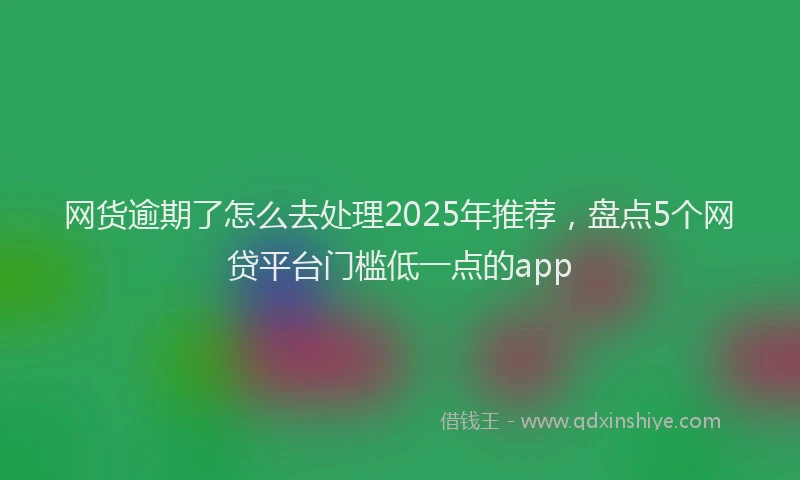 网货逾期了怎么去处理2025年推荐，盘点5个网贷平台门槛低一点的app