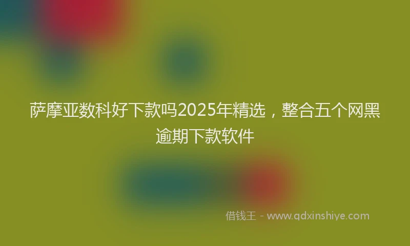 萨摩亚数科好下款吗2025年精选，整合五个网黑逾期下款软件