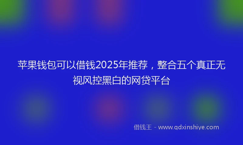 苹果钱包可以借钱2025年推荐，整合五个真正无视风控黑白的网贷平台