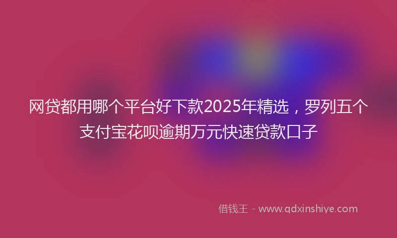 网贷都用哪个平台好下款2025年精选，罗列五个支付宝花呗逾期万元快速贷款口子