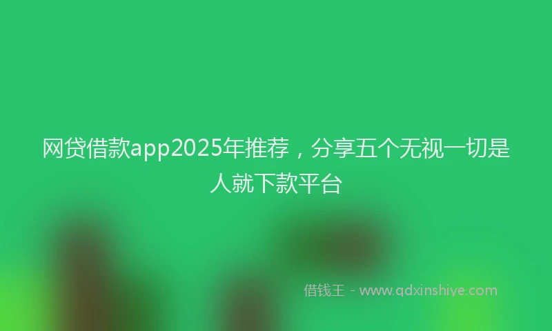 网贷借款app2025年推荐，分享五个无视一切是人就下款平台