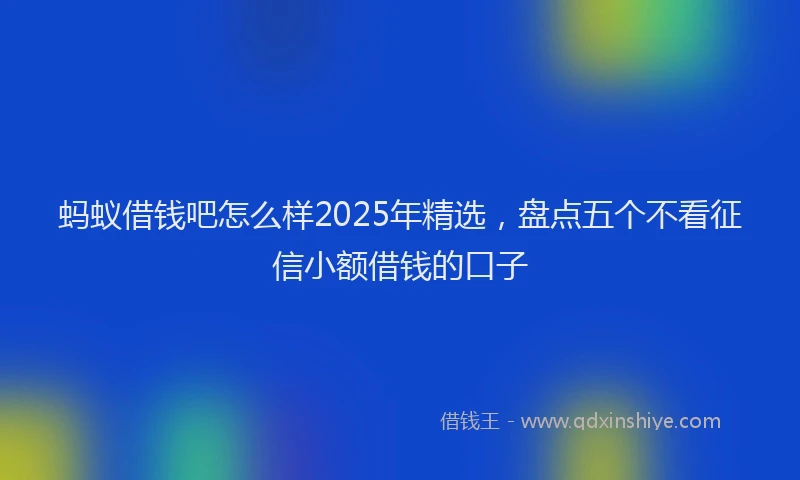 蚂蚁借钱吧怎么样2025年精选，盘点五个不看征信小额借钱的口子