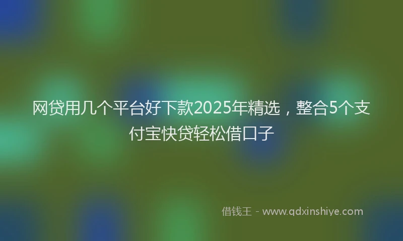 网贷用几个平台好下款2025年精选，整合5个支付宝快贷轻松借口子