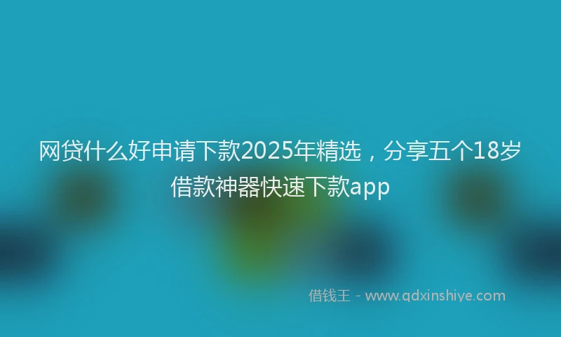 网贷什么好申请下款2025年精选，分享五个18岁借款神器快速下款app