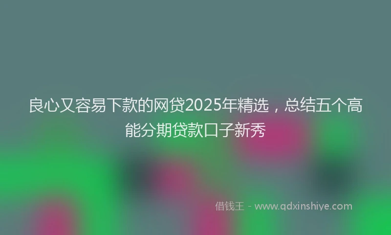 良心又容易下款的网贷2025年精选，总结五个高能分期贷款口子新秀
