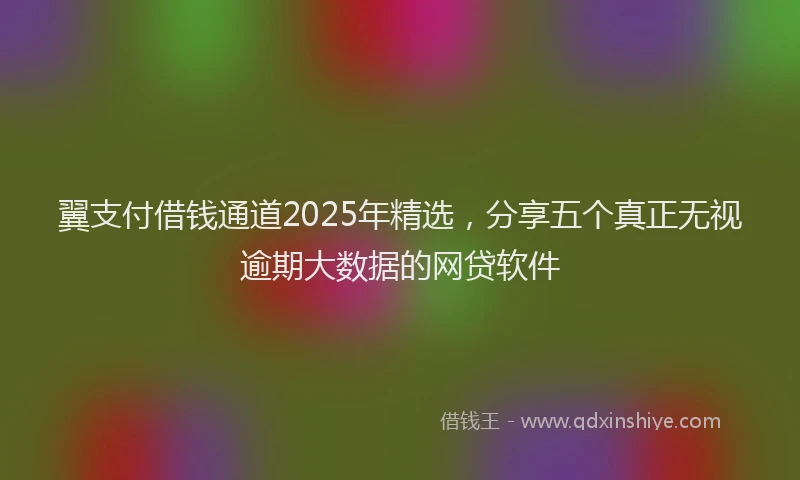 翼支付借钱通道2025年精选，分享五个真正无视逾期大数据的网贷软件