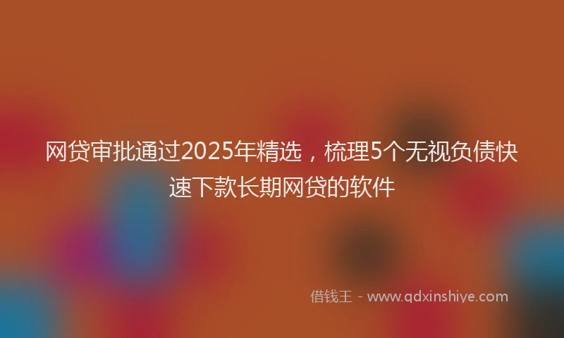 网贷审批通过2025年精选，梳理5个无视负债快速下款长期网贷的软件