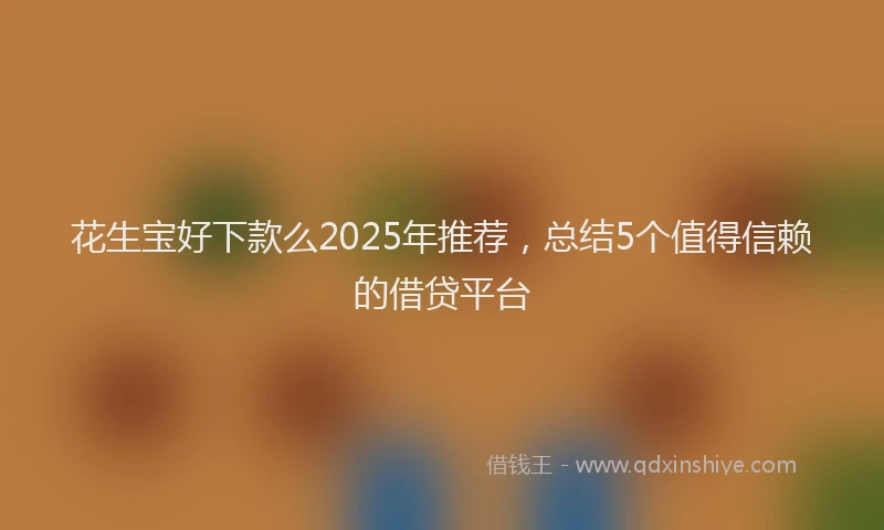 花生宝好下款么2025年推荐，总结5个值得信赖的借贷平台