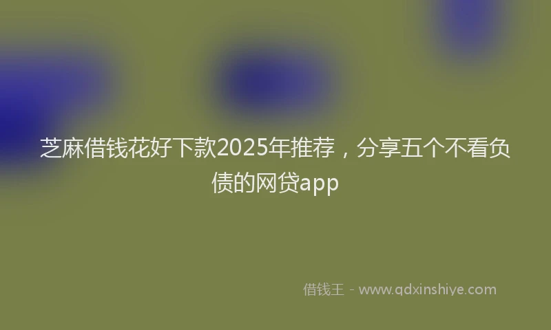 芝麻借钱花好下款2025年推荐，分享五个不看负债的网贷app
