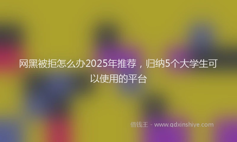 网黑被拒怎么办2025年推荐，归纳5个大学生可以使用的平台
