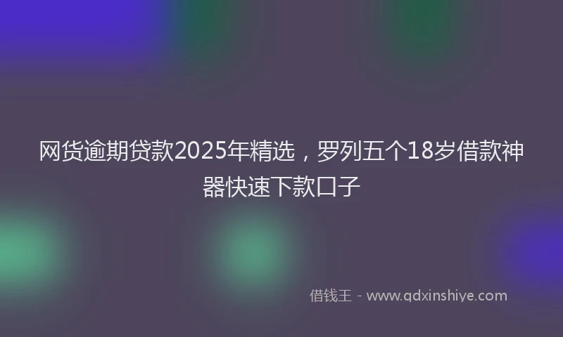 网货逾期贷款2025年精选，罗列五个18岁借款神器快速下款口子
