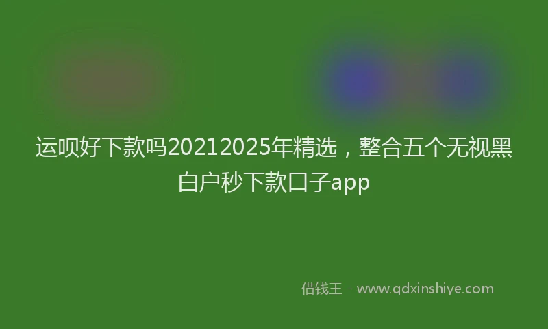 运呗好下款吗20212025年精选，整合五个无视黑白户秒下款口子app