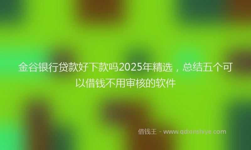 金谷银行贷款好下款吗2025年精选，总结五个可以借钱不用审核的软件