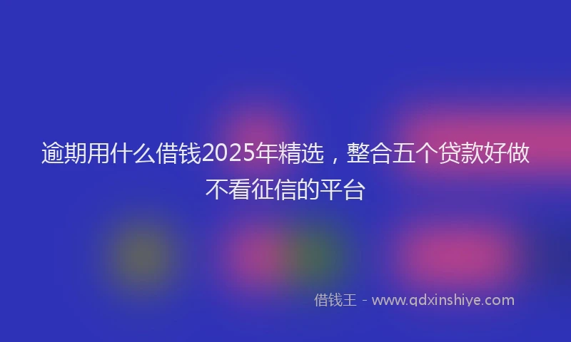 逾期用什么借钱2025年精选，整合五个贷款好做不看征信的平台