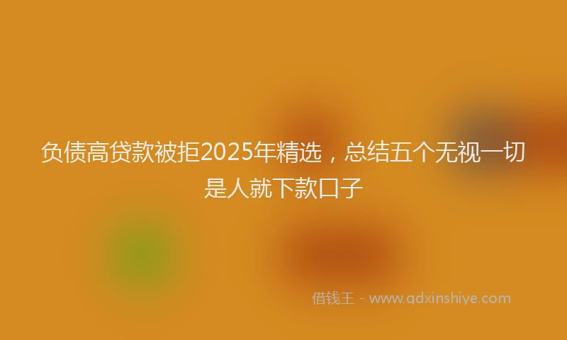 负债高贷款被拒2025年精选，总结五个无视一切是人就下款口子