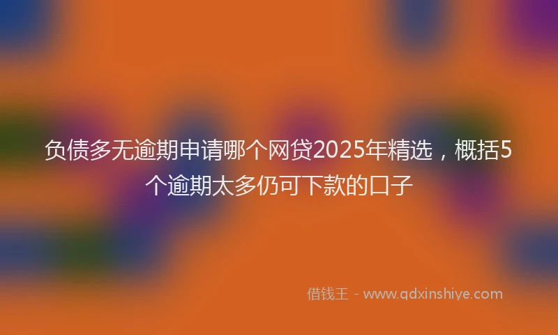 负债多无逾期申请哪个网贷2025年精选，概括5个逾期太多仍可下款的口子