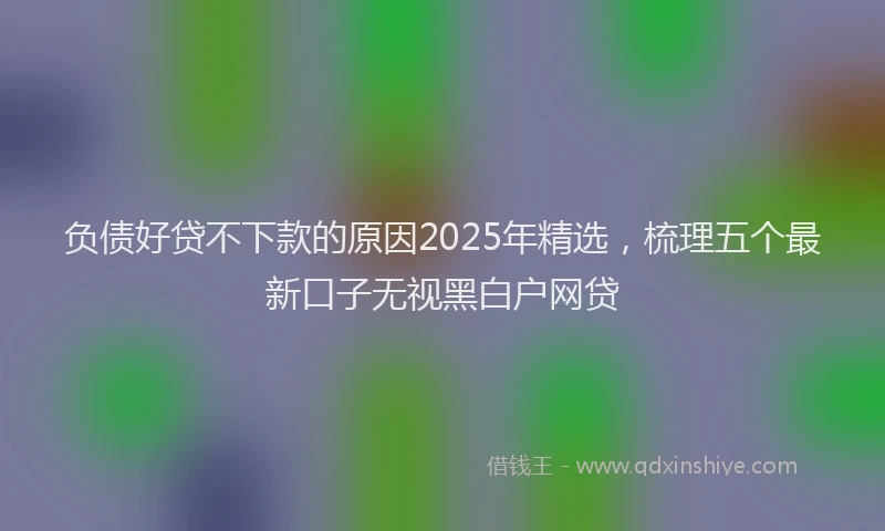 负债好贷不下款的原因2025年精选，梳理五个最新口子无视黑白户网贷