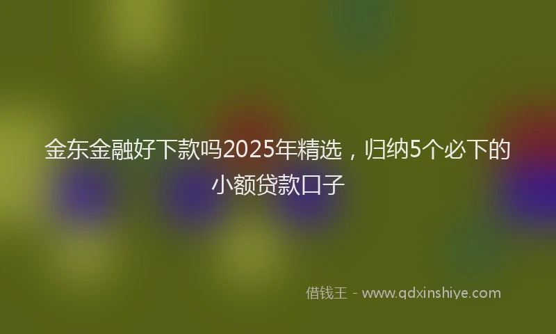 金东金融好下款吗2025年精选，归纳5个必下的小额贷款口子