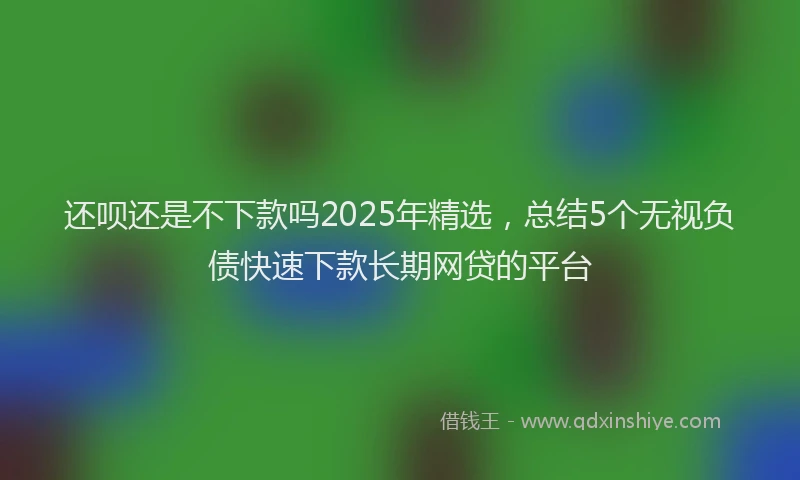 还呗还是不下款吗2025年精选，总结5个无视负债快速下款长期网贷的平台