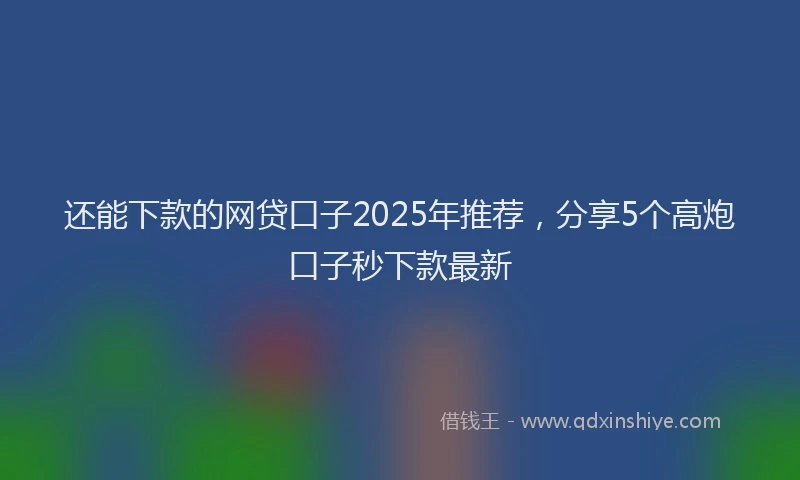 还能下款的网贷口子2025年推荐，分享5个高炮口子秒下款最新