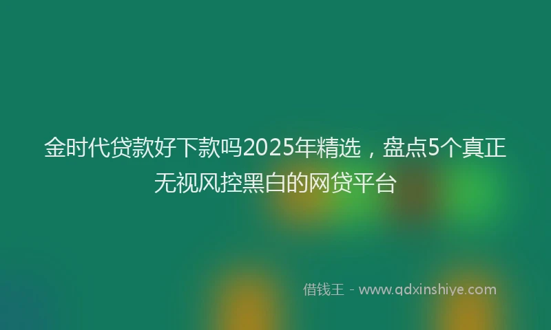 金时代贷款好下款吗2025年精选，盘点5个真正无视风控黑白的网贷平台