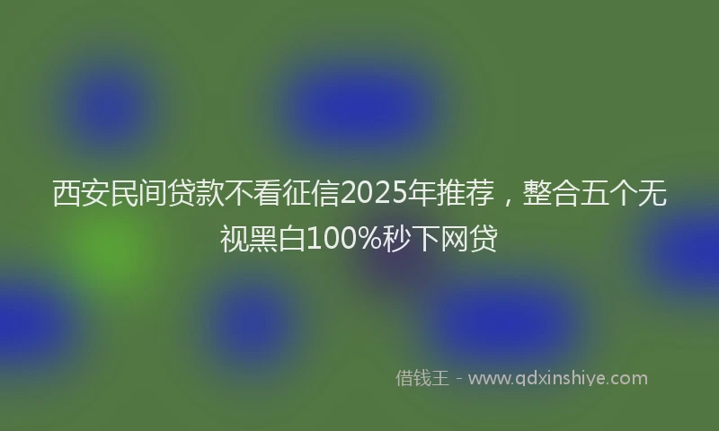 西安民间贷款不看征信2025年推荐，整合五个无视黑白100%秒下网贷