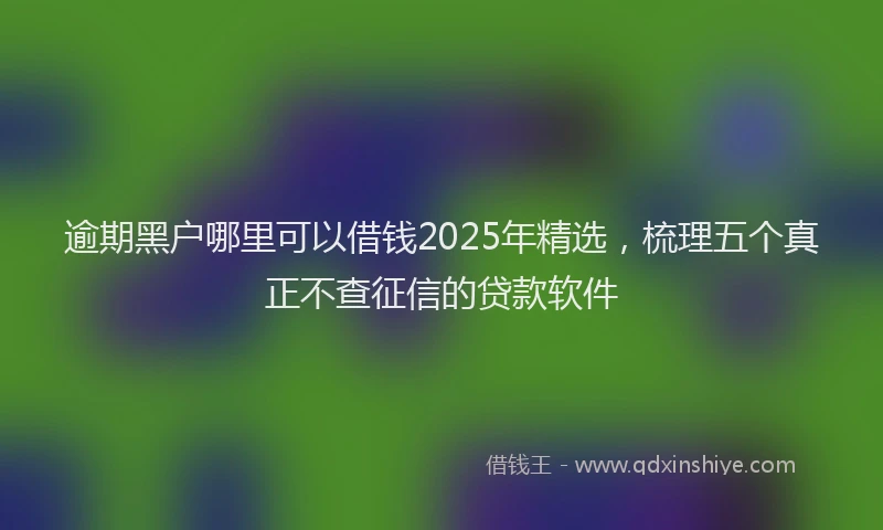 逾期黑户哪里可以借钱2025年精选，梳理五个真正不查征信的贷款软件