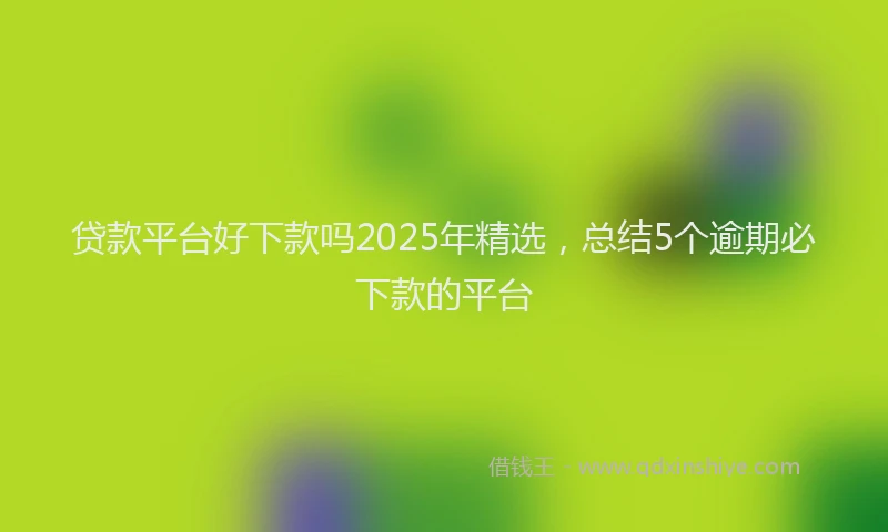 贷款平台好下款吗2025年精选，总结5个逾期必下款的平台