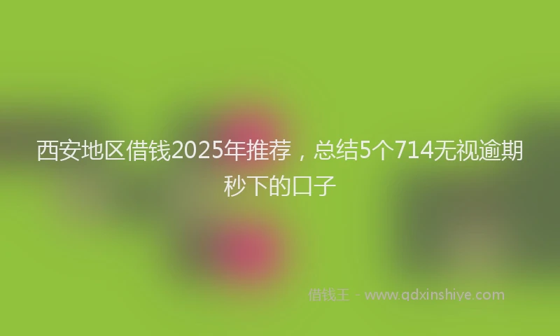 西安地区借钱2025年推荐，总结5个714无视逾期秒下的口子