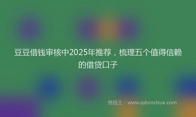 豆豆借钱审核中2025年推荐，梳理五个值得信赖的借贷口子
