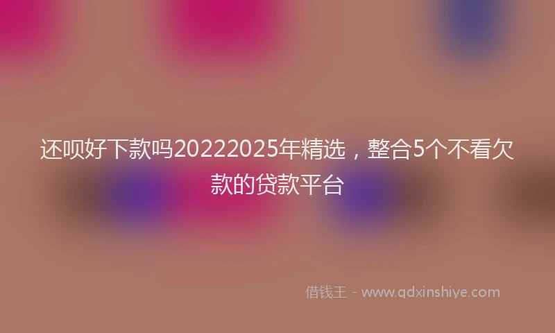 还呗好下款吗20222025年精选，整合5个不看欠款的贷款平台