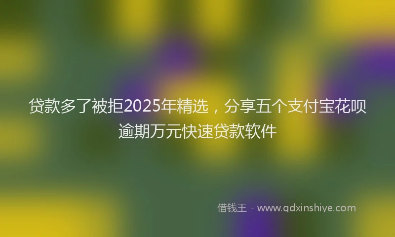 贷款多了被拒2025年精选，分享五个支付宝花呗逾期万元快速贷款软件