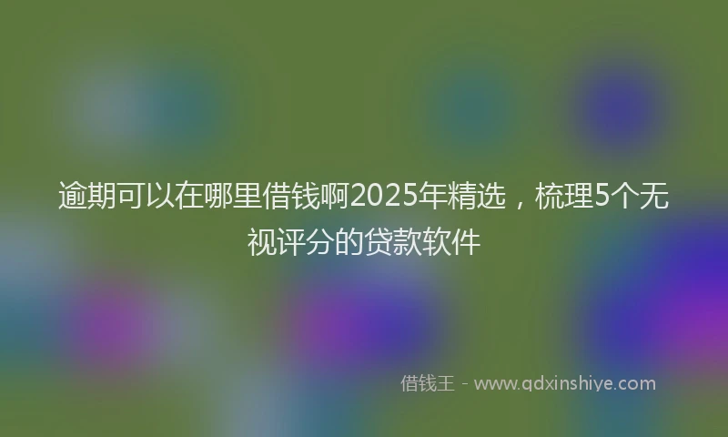 逾期可以在哪里借钱啊2025年精选，梳理5个无视评分的贷款软件