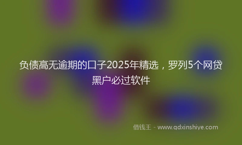 负债高无逾期的口子2025年精选，罗列5个网贷黑户必过软件