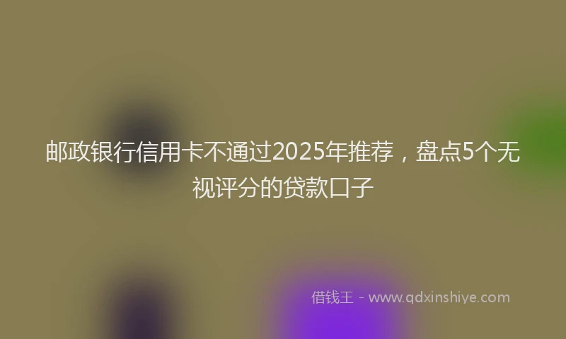 邮政银行信用卡不通过2025年推荐，盘点5个无视评分的贷款口子