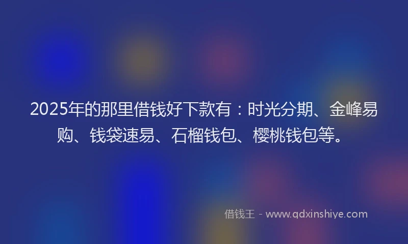 2025年的那里借钱好下款有：时光分期、金峰易购、钱袋速易、石榴钱包、樱桃钱包等。