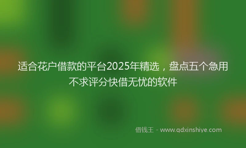适合花户借款的平台2025年精选，盘点五个急用不求评分快借无忧的软件