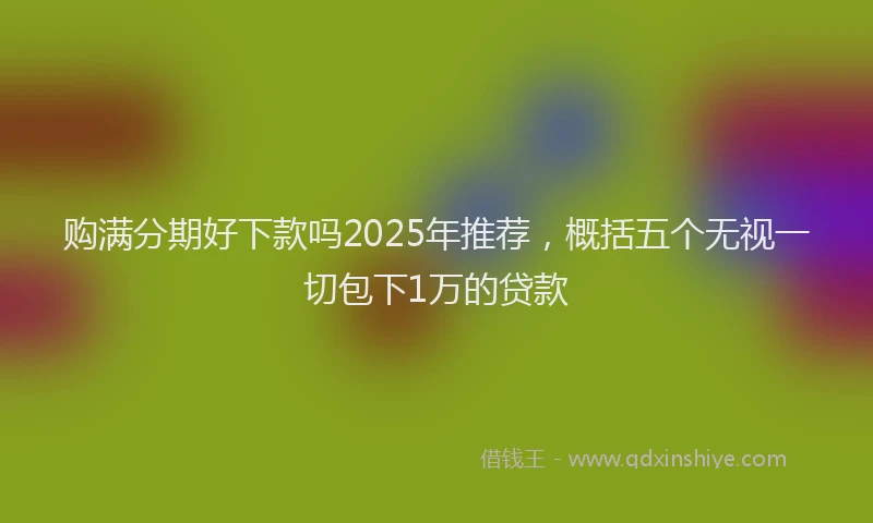 购满分期好下款吗2025年推荐，概括五个无视一切包下1万的贷款
