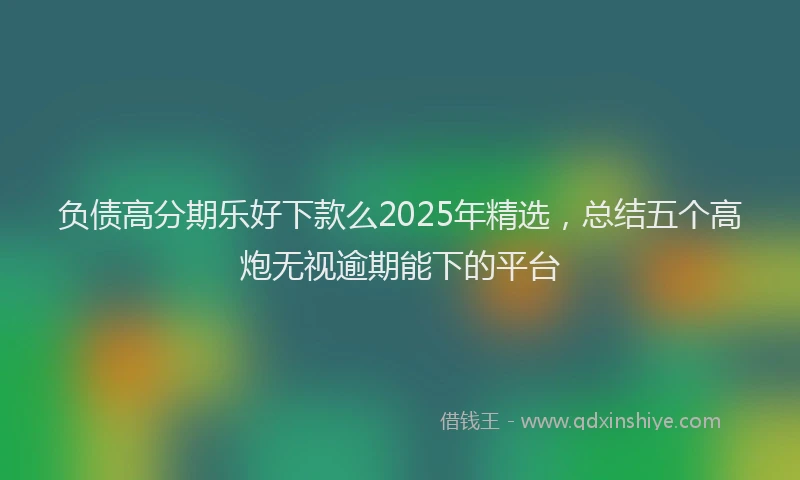 负债高分期乐好下款么2025年精选，总结五个高炮无视逾期能下的平台