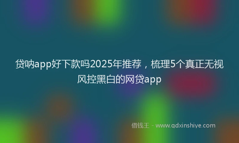 贷呐app好下款吗2025年推荐，梳理5个真正无视风控黑白的网贷app