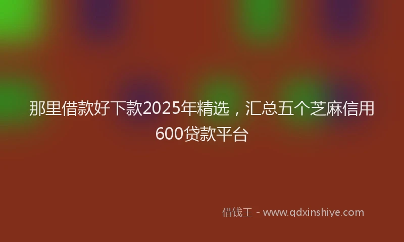 那里借款好下款2025年精选，汇总五个芝麻信用600贷款平台
