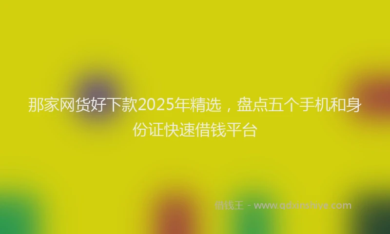 那家网货好下款2025年精选，盘点五个手机和身份证快速借钱平台