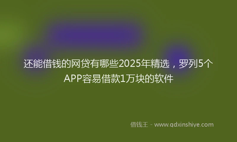 还能借钱的网贷有哪些2025年精选，罗列5个APP容易借款1万块的软件