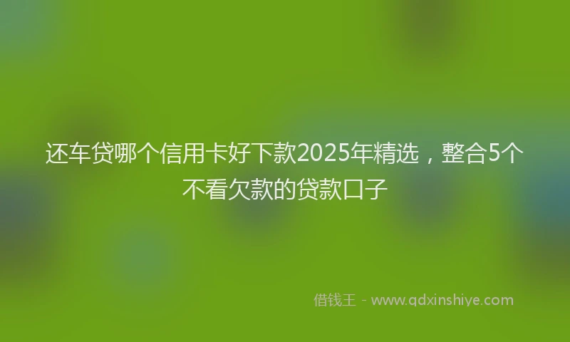 还车贷哪个信用卡好下款2025年精选，整合5个不看欠款的贷款口子