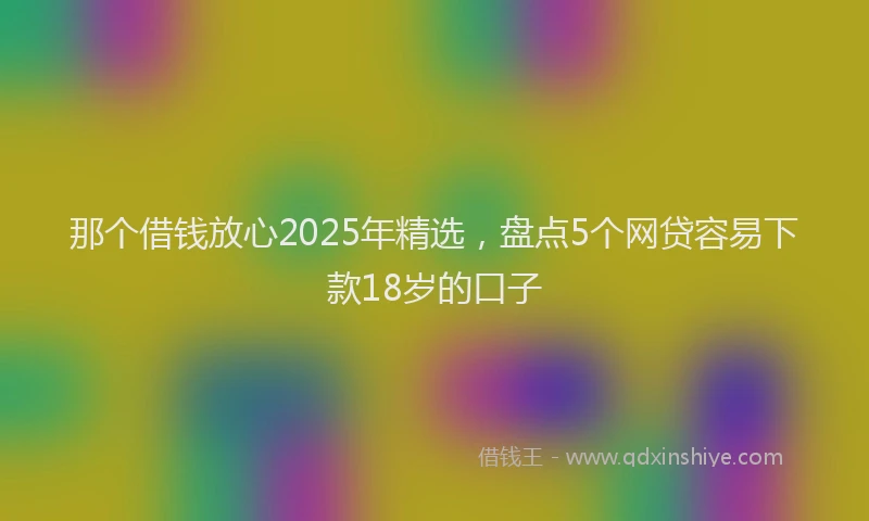 那个借钱放心2025年精选，盘点5个网贷容易下款18岁的口子