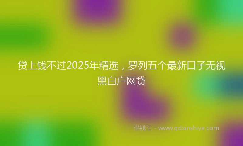 贷上钱不过2025年精选，罗列五个最新口子无视黑白户网贷