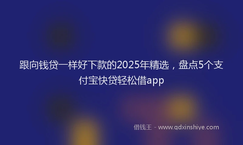 跟向钱贷一样好下款的2025年精选，盘点5个支付宝快贷轻松借app